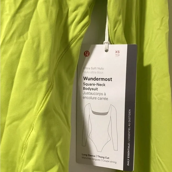 NWT Lululemon Athletica XS Wundermost Square-Neck Bodysuit - Picture 4 of 8